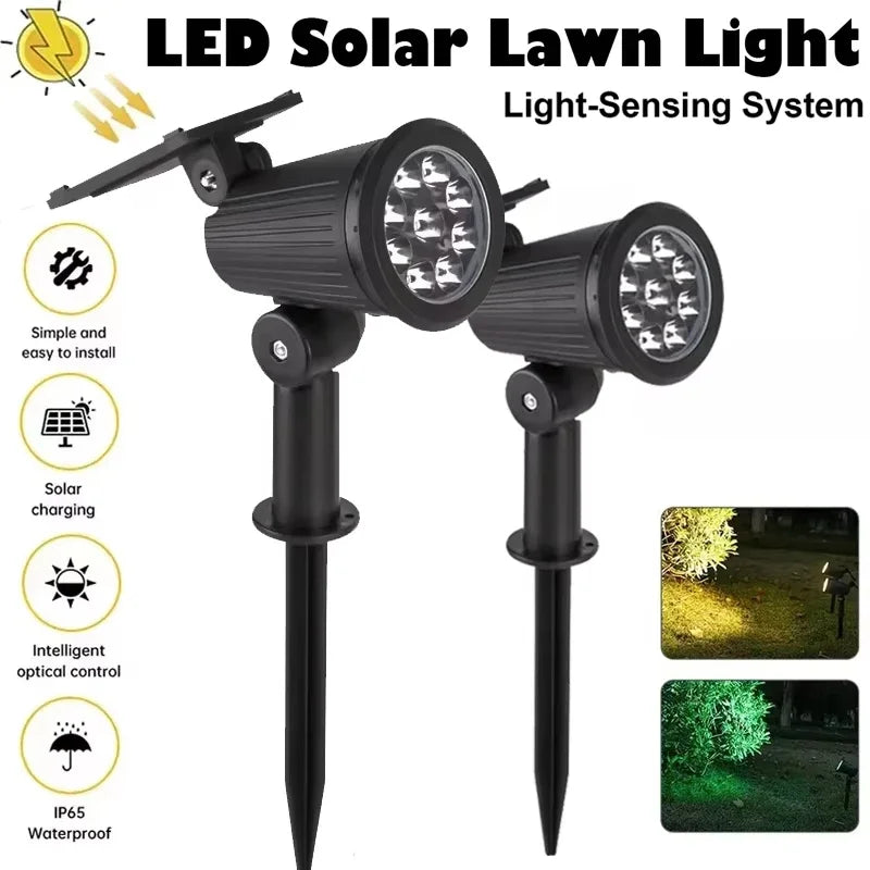 1/2/4PCS 9LED Solar Spotlight Outdoor Waterproof Garden Spot Lights Landscape Pathway Lawn Lamp Decoration for Yard Lighting