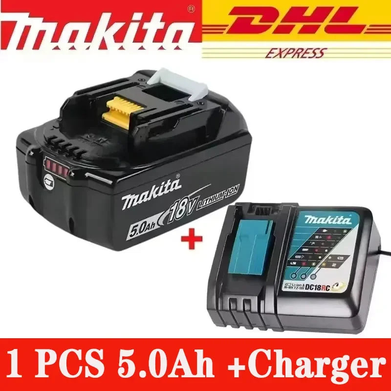 Original Makita 18V 5.0Ah 6.0Ah Rechargeable Battery, for Makita Tool BL1830B BL1840 BL1840B BL1850 BL1850B 18650 18V Battery