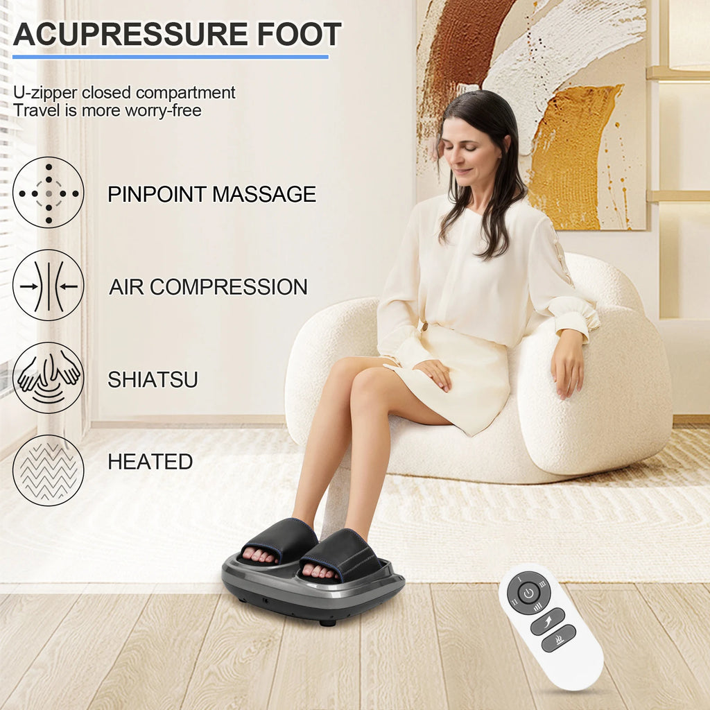 Electric Foot Massager Therapy Shiatsu Kneading Roller Muscle Relief Fatigue Foot Massage Spa Machine
