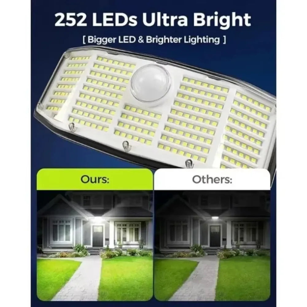 IP65 Waterproof Solar Outdoor Lights - 2 Pack 252 LED Motion Sensor Lights Solar Security Flood Lights for Backyard Patio Patio