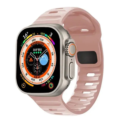 Silicone Sport Strap For Apple Watch Band 49mm 45mm 44mm 42mm 40mm