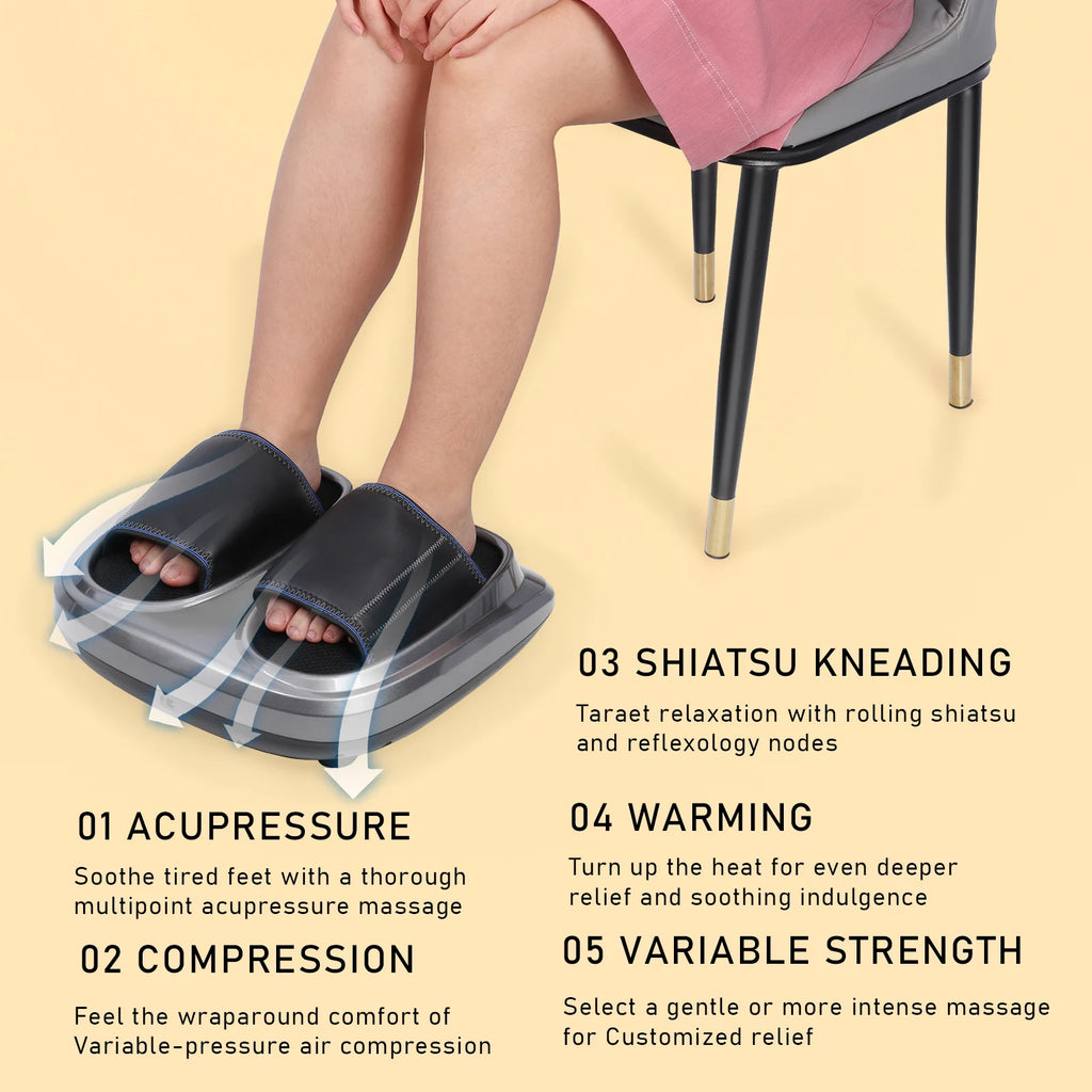 Electric Foot Massager Therapy Shiatsu Kneading Roller Muscle Relief Fatigue Foot Massage Spa Machine