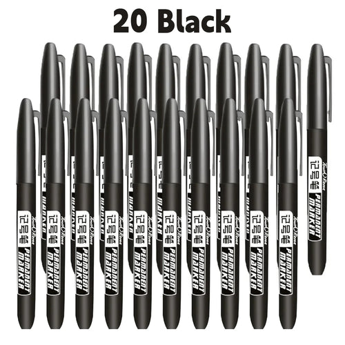 6 PCS Permanent Marker Pen Manga Drawing Markers Black Blue Red