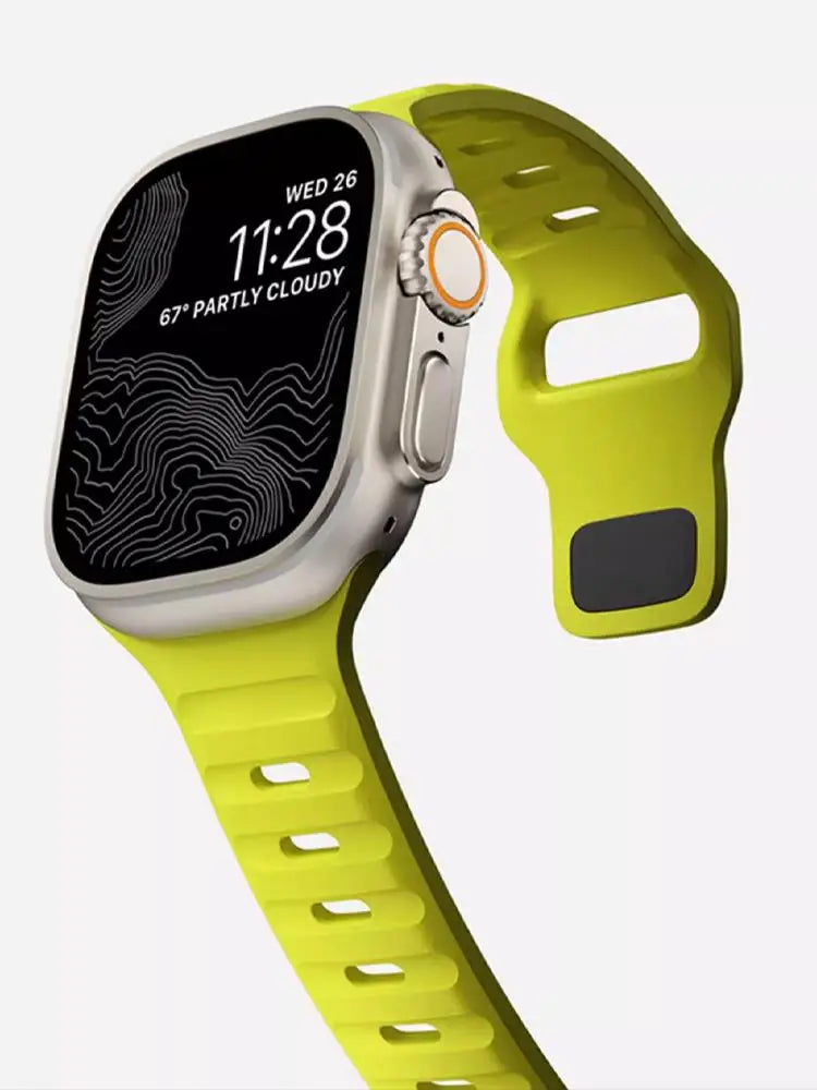 Silicone Sport Strap For Apple Watch Band 49mm 45mm 44mm 42mm 40mm