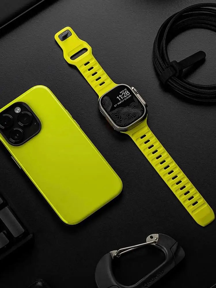 Silicone Sport Strap For Apple Watch Band 49mm 45mm 44mm 42mm 40mm