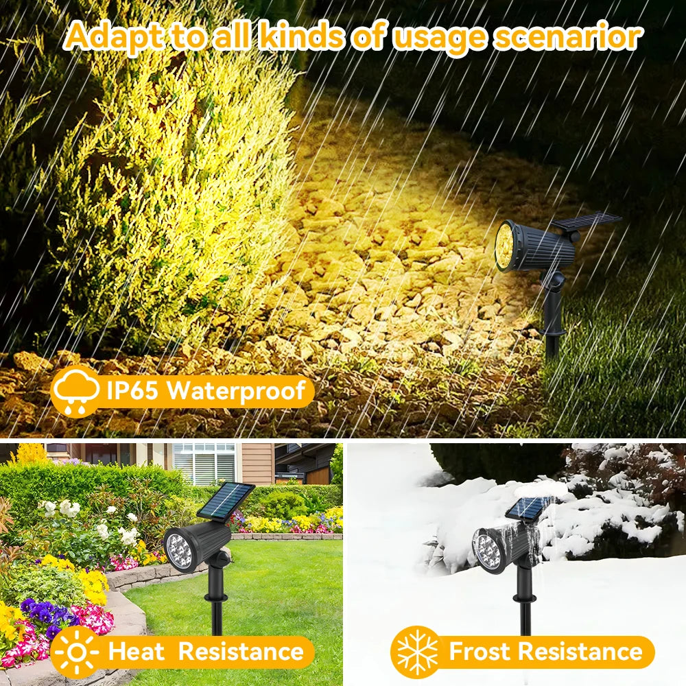 Solar Spotlight 9 LEDs Solar Lawn Lights Outdoor Waterproof Landscape Garden Lighting Atmosphere Lamp for Patio Yard Halloween