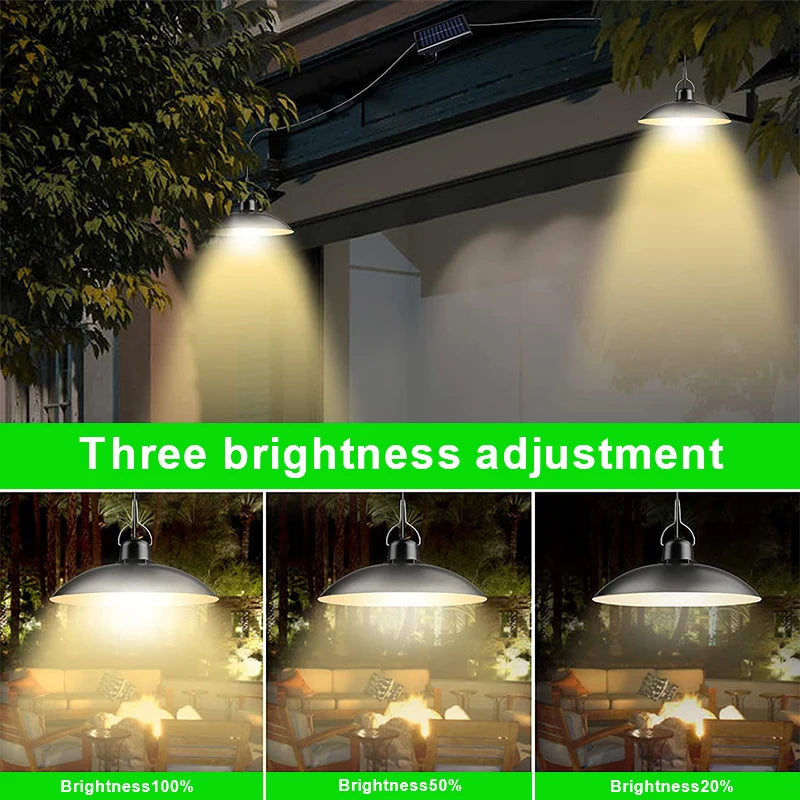 Solar Lights Household Outdoor Solar Lamp and Outdoor Garden Pendant Light Camping Solar Lights One Drag Two Waterproof Lighting