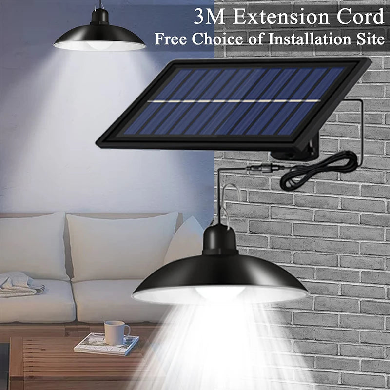 Solar Lights Household Outdoor Solar Lamp and Outdoor Garden Pendant Light Camping Solar Lights One Drag Two Waterproof Lighting