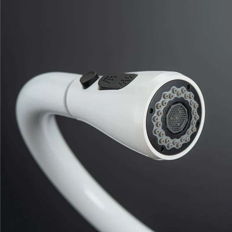 White Touch on Kitchen Sink Faucets 3 Ways Sprayer Hot Cold Pull Out Kitchen Sink Mixer Tap Smar Sensor Touch Kitchen Faucet Tap