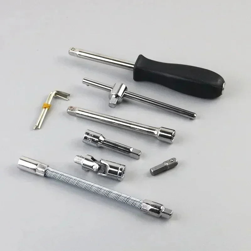 46 Pieces Of Car Repair Tool Set Multifunctional Car Repair Toolbox Ratchet Wrench Socket Combination Sleeve Tools Motorcycle