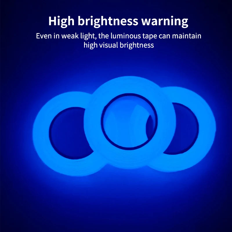 Self-adhesive Luminous Safety Tape, DIY Decorative Glowing Tape, Stage Stair Safety Warning Tape Green Fluorescent Warning Tape