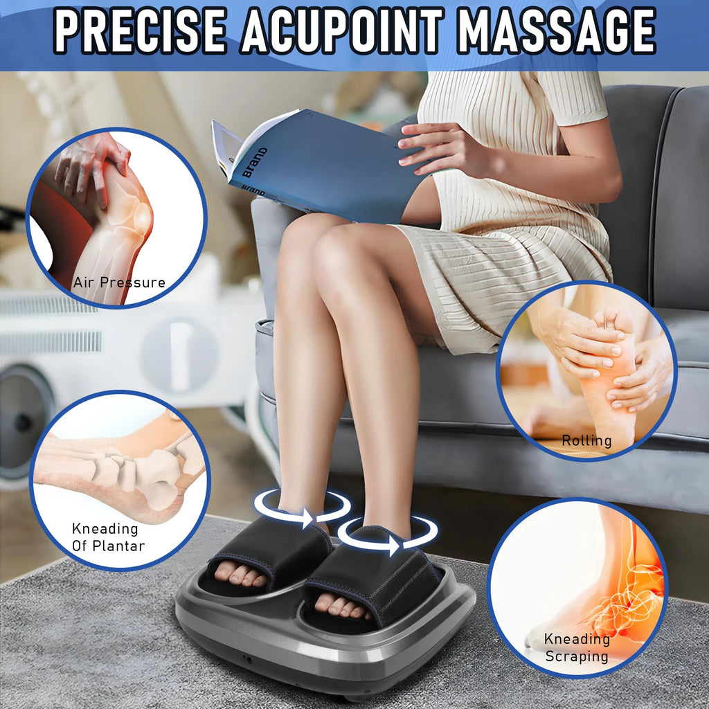 Electric Foot Massager Therapy Shiatsu Kneading Roller Muscle Relief Fatigue Foot Massage Spa Machine