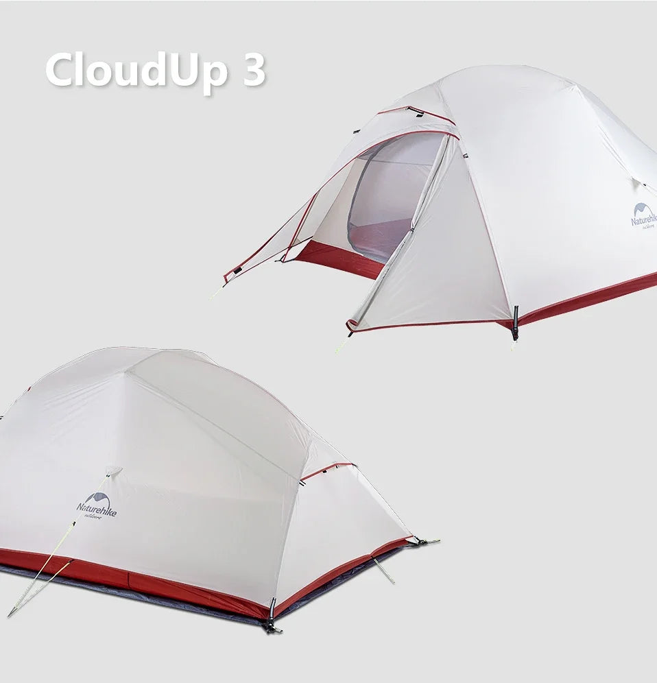 Naturehike Cloud Up 1 2 3 Person Camping Tent Ultralight Waterproof Trekking Tents Hiking Backpacking Shelter Tent Travel Tent