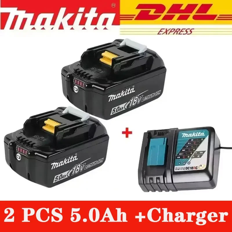 Original Makita 18V 5.0Ah 6.0Ah Rechargeable Battery, for Makita Tool BL1830B BL1840 BL1840B BL1850 BL1850B 18650 18V Battery