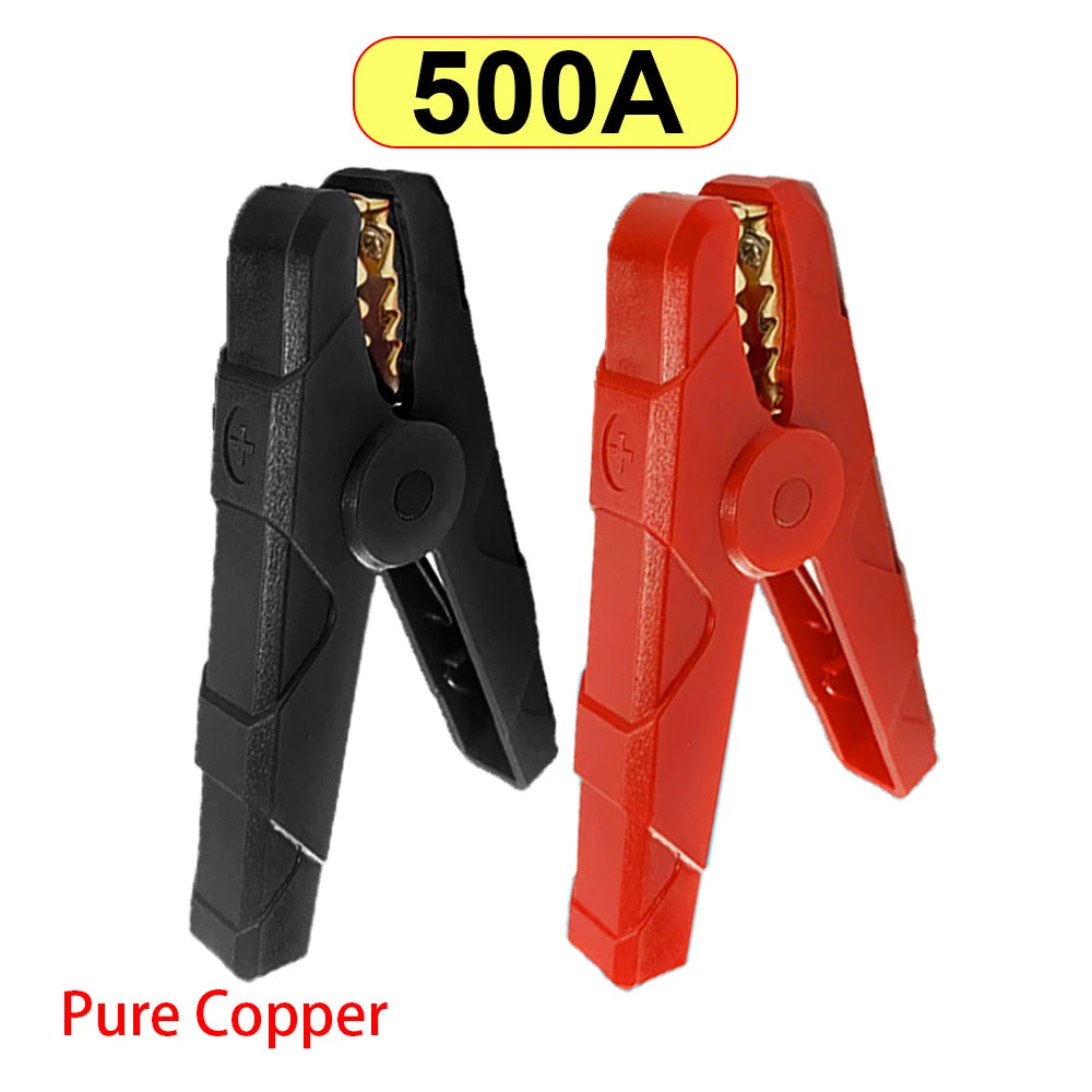 2Pcs Alligator Clips Terminal Car Electrical Battery Crocodile Clamp Test Connector 50A/150A/300A/500A For Jumper Cables Boost
