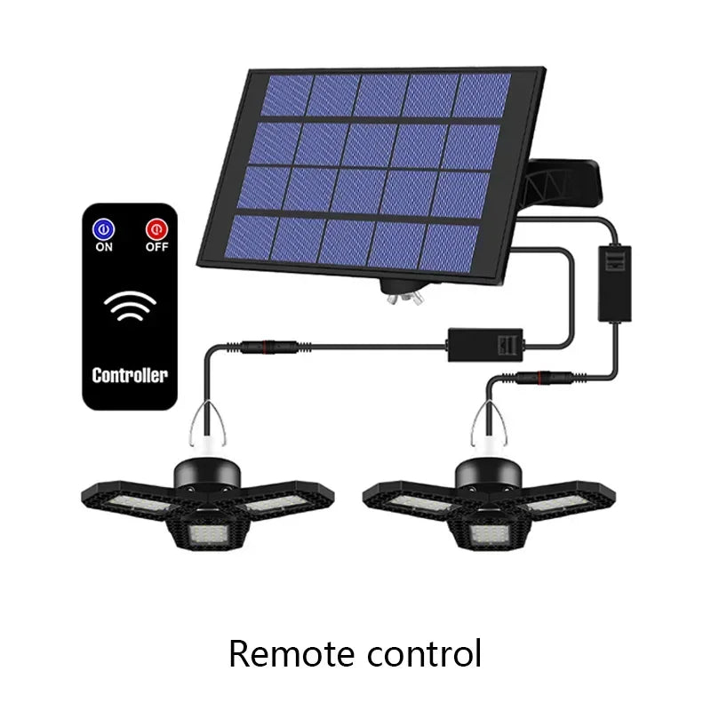 Solar Lights Household Outdoor Solar Lamp and Outdoor Garden Pendant Light Camping Solar Lights One Drag Two Waterproof Lighting