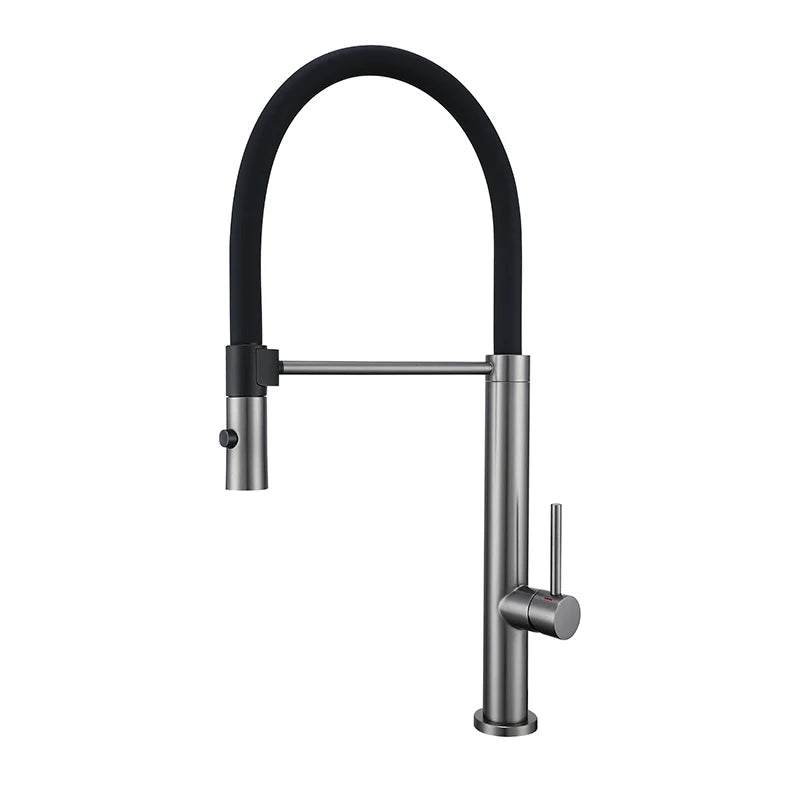 Kitchen Faucet Sink Faucets Rubber Pull Down Stream Sprayer Taps Stainless Steel 304 Rotatable Kitchen Mixer Water Tap Crane