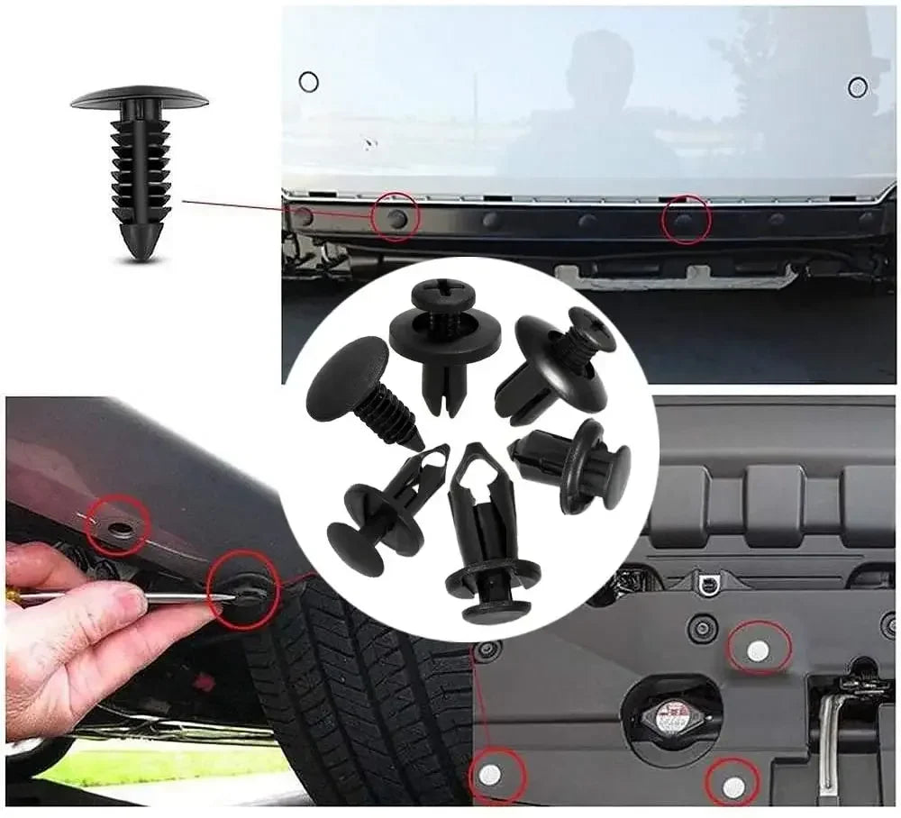 190pcs Car Retainer Clips 6 Size Plastic Fasteners Kit Auto Trim Panel