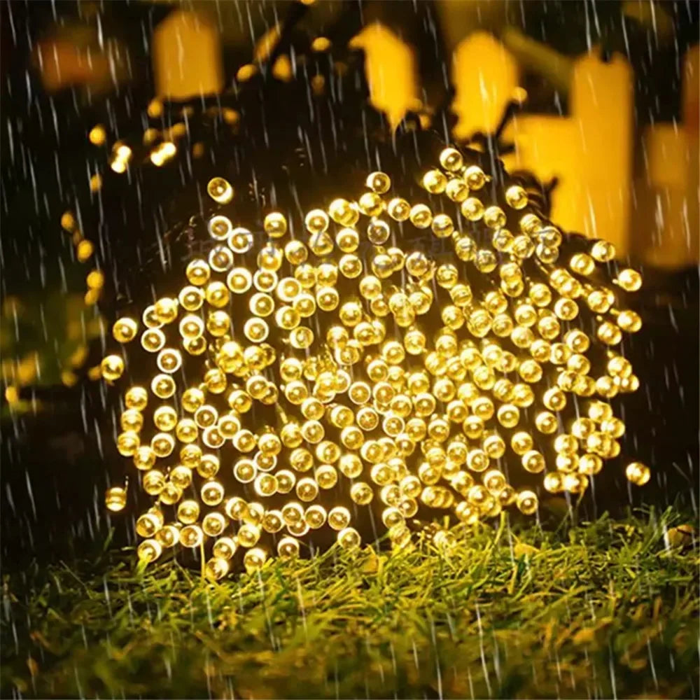 Solar String Light Fairy Outdoor Garden Waterproof Lamp 2025 Christmas Garland Xmas Holiday Party Home Halloween Decoration