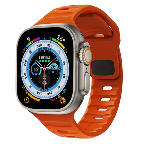 Silicone Sport Strap For Apple Watch Band 49mm 45mm 44mm 42mm 40mm