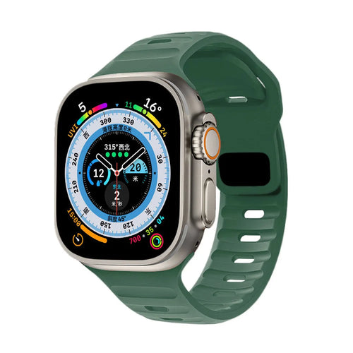 Silicone Sport Strap For Apple Watch Band 49mm 45mm 44mm 42mm 40mm