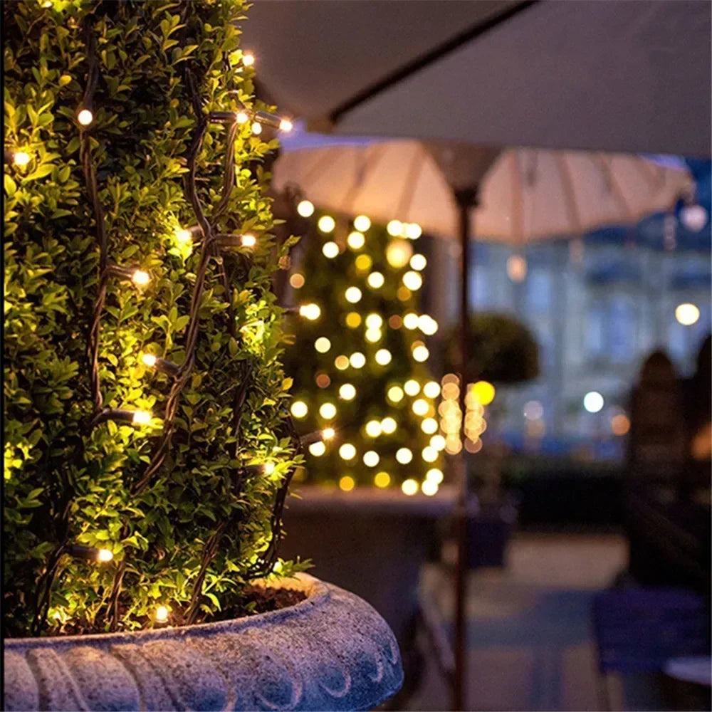 Solar String Light Fairy Outdoor Garden Waterproof Lamp 2025 Christmas Garland Xmas Holiday Party Home Halloween Decoration