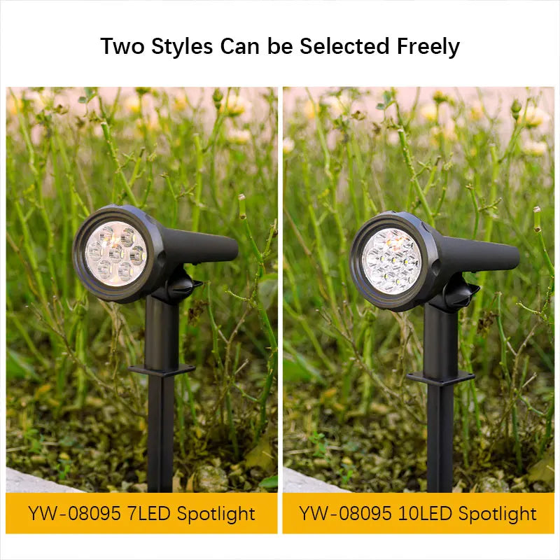 Solar LED Spotlights (7/10 LED) Intelligent Light Control, Weatherproof, Multiple Colors. Ideal for Garden ,Outdoor Lighting