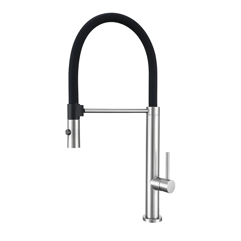 Kitchen Faucet Sink Faucets Rubber Pull Down Stream Sprayer Taps Stainless Steel 304 Rotatable Kitchen Mixer Water Tap Crane