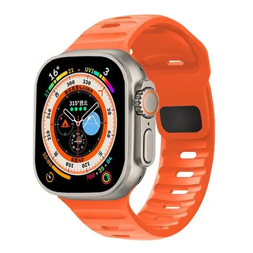 Silicone Sport Strap For Apple Watch Band 49mm 45mm 44mm 42mm 40mm