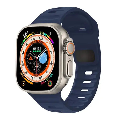 Silicone Sport Strap For Apple Watch Band 49mm 45mm 44mm 42mm 40mm