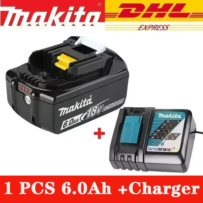 Original Makita 18V 5.0Ah 6.0Ah Rechargeable Battery, for Makita Tool BL1830B BL1840 BL1840B BL1850 BL1850B 18650 18V Battery