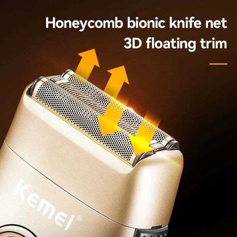 Kemei KM-3209 Men's Shaver with Charging Stand Rechargeable Electric Shaver Dual Network Powerful ﻿