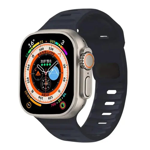 Silicone Sport Strap For Apple Watch Band 49mm 45mm 44mm 42mm 40mm