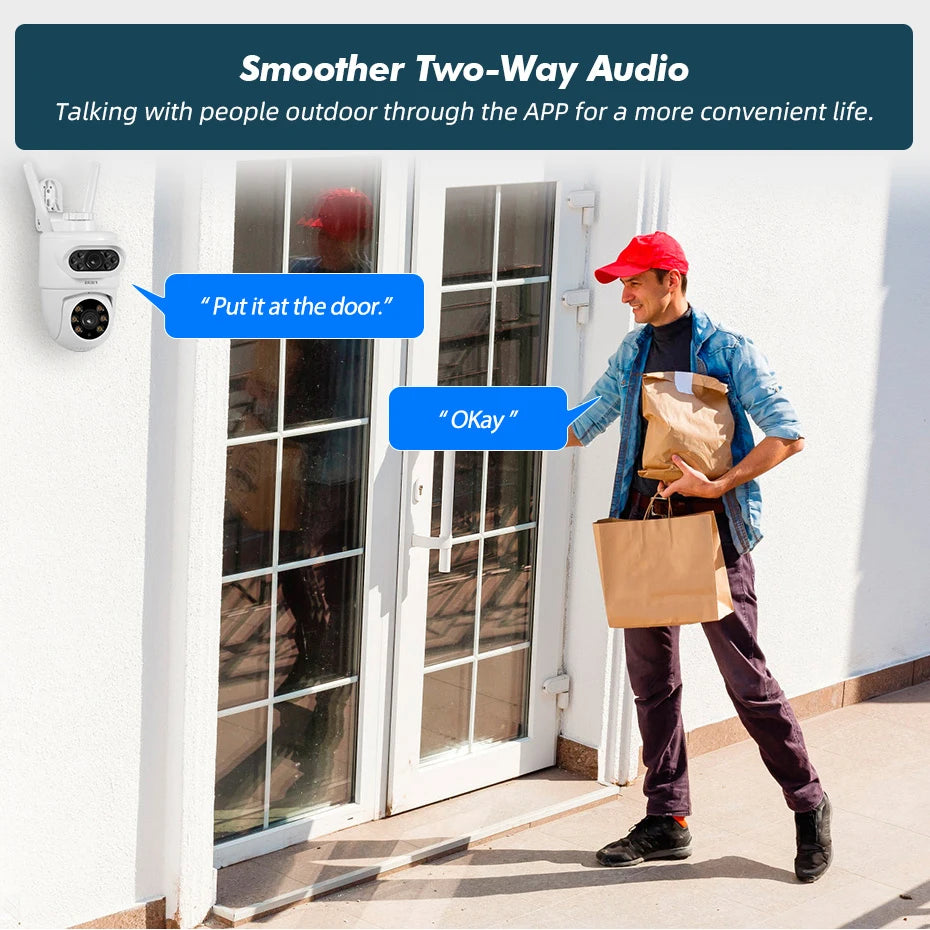 FUERS 5K 10MP Dual Lens IP Camera Tuya Smart Outdoor Home Security Auto Tracking Human Detection WIFI CCTV Surveillance Camera