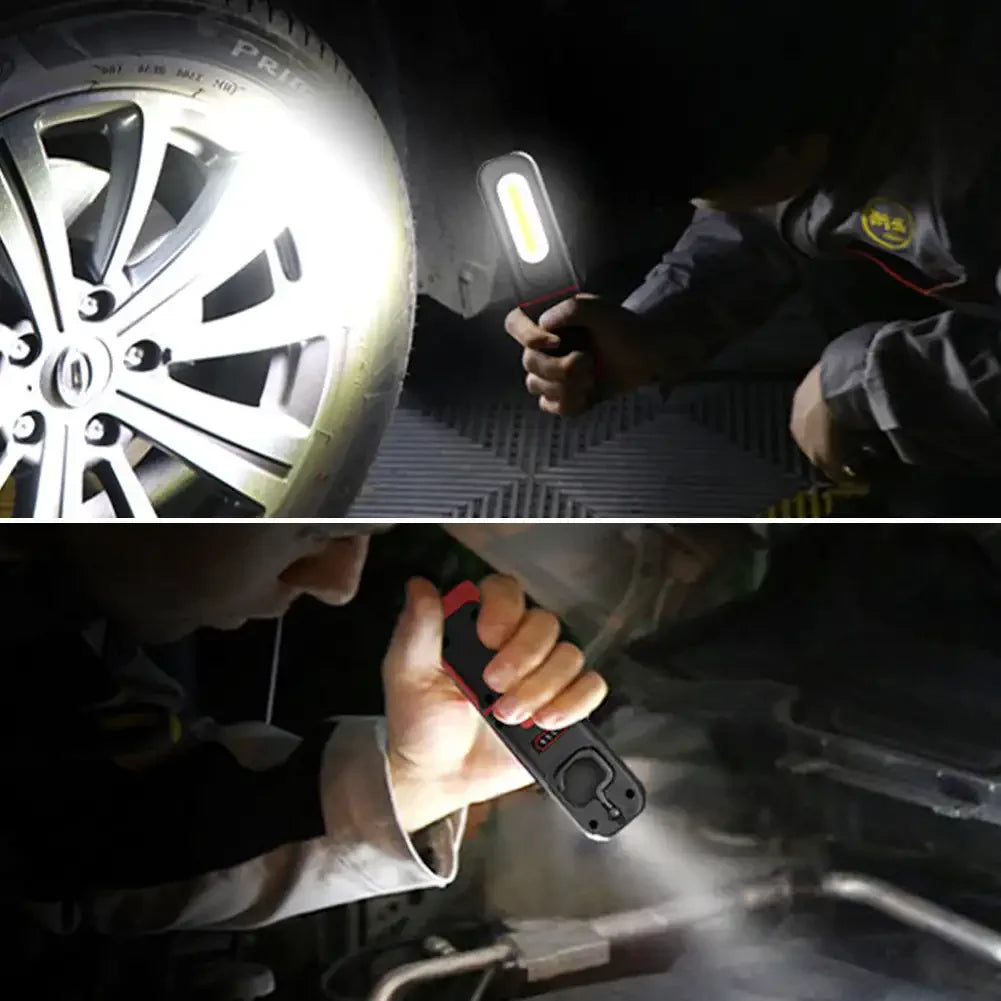 1PC Portable USB Rechargeable COB Work Light Car Detailing Inspection Light Magnetic LED Flashlight Hanging Lamp Camping Torch