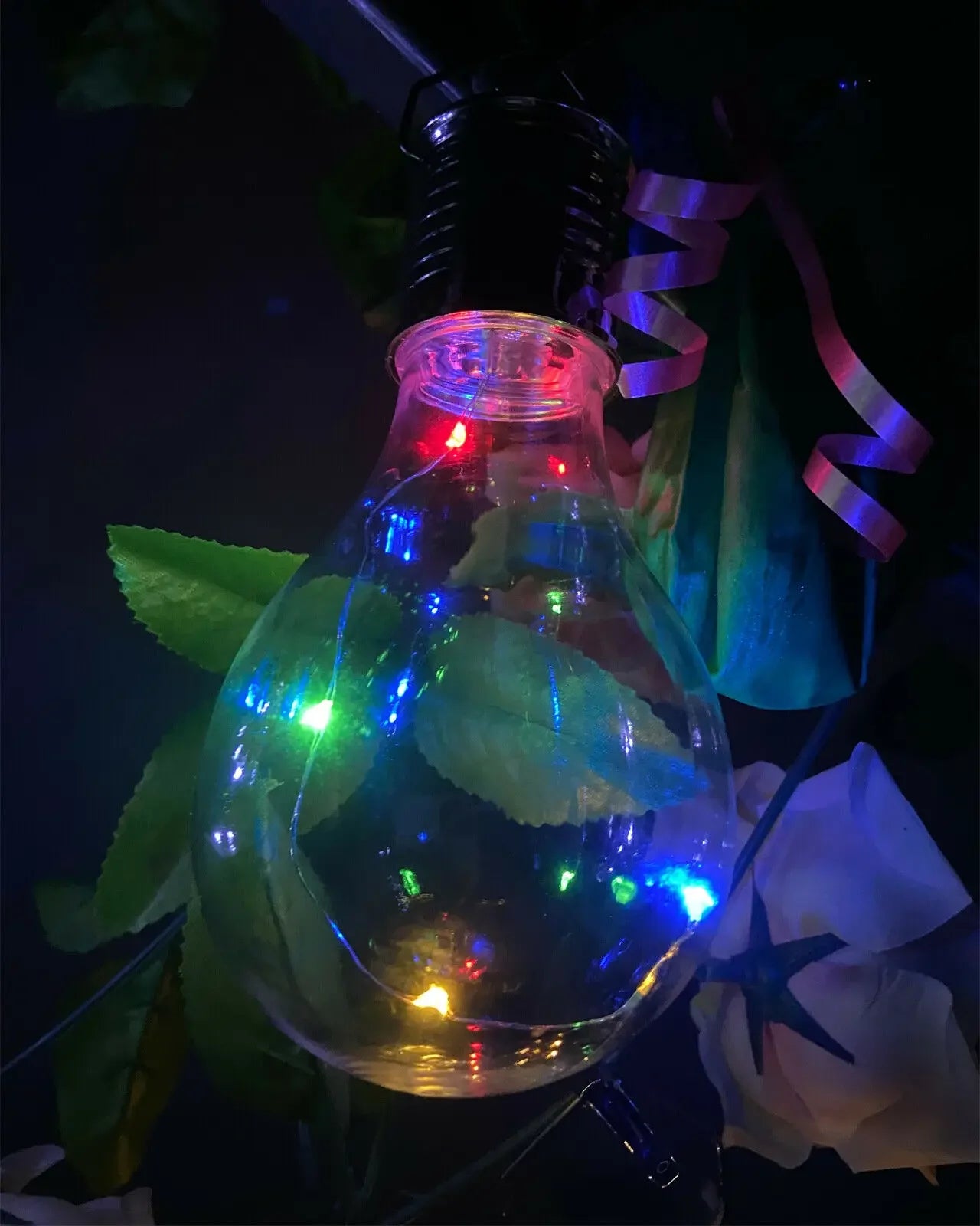 Outdoor Hanging Solar LED Light Bulb Waterproof Solor Lamp 5LEDs Warm White Multicolor Rotatable Garden Camping Light Decor Lamp