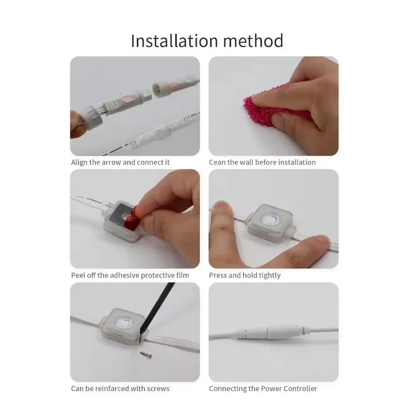 Outdoor Lights Permanent Smart RGBIC Eaves LED Lights Festival Flashing Lighting Fairy String for Christmas Holiday Decorations