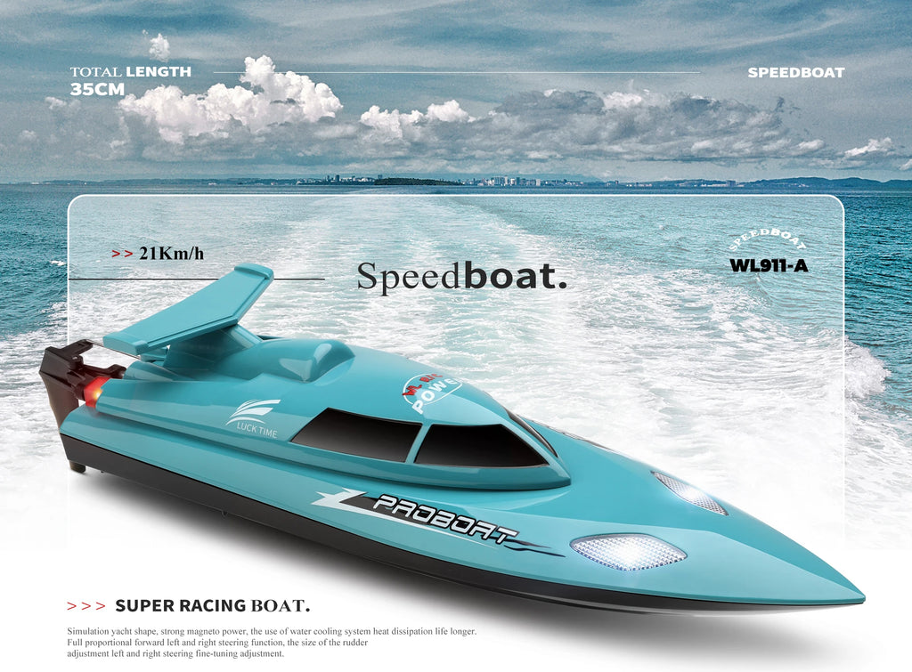 WLtoys WL916 WL911-A RC Boat 2.4Ghz 55KM/H 21KM/H High Speed Racing Ship Remote Control Speedboat Toys For Adults Kids