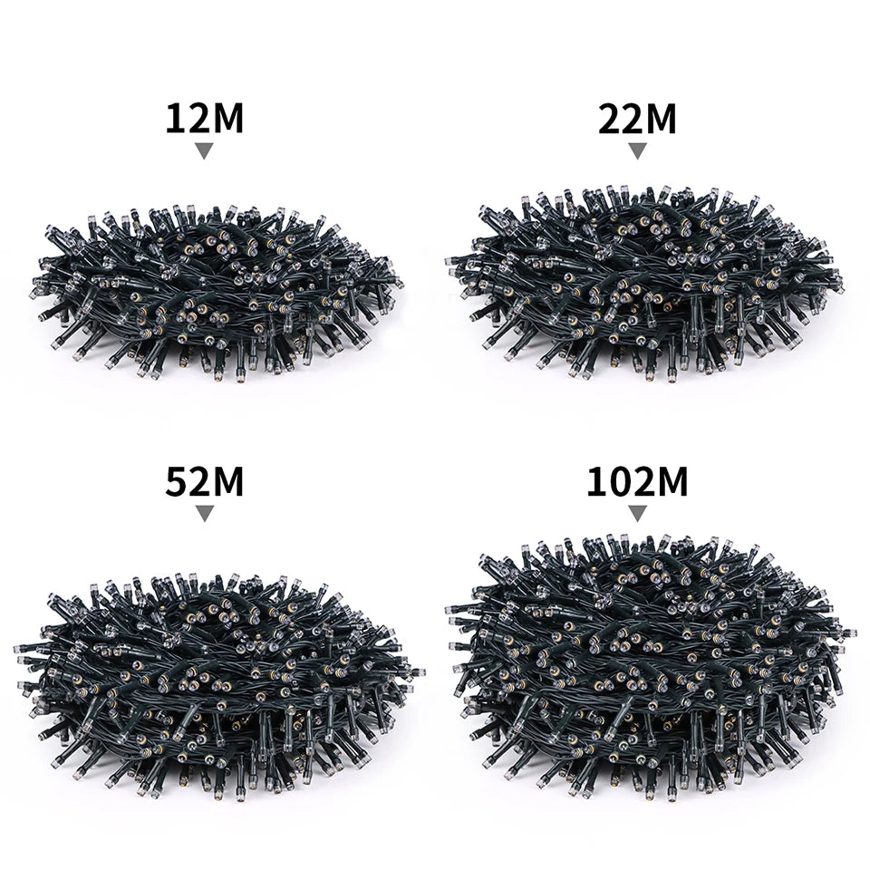 10M-100M Solar Outdoor Lights Waterproof Fairy Light String Waterproof Christmas Lights Garland Party New Year Wedding Decoratio