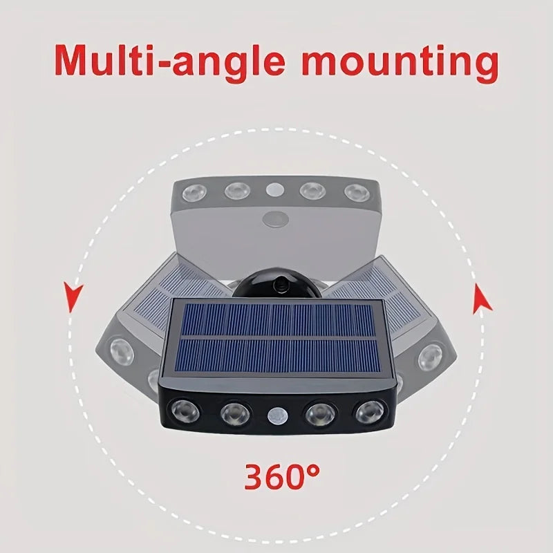 4 LED Powerful Solar Security Lights Outdoor Decor Sensor Motion 3 Modes Street Waterproof Lamp Wall Night Work Light for Garden