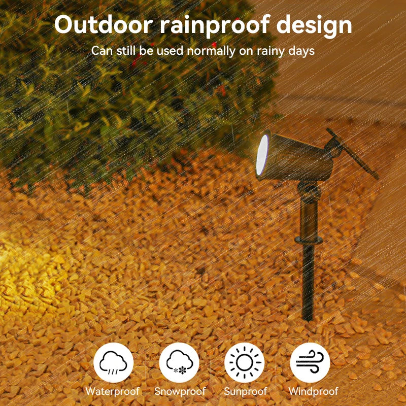 Solar Spotlight 9 LEDs Solar Lawn Lights Outdoor Waterproof Landscape Garden Lighting Atmosphere Lamp for Patio Yard Halloween