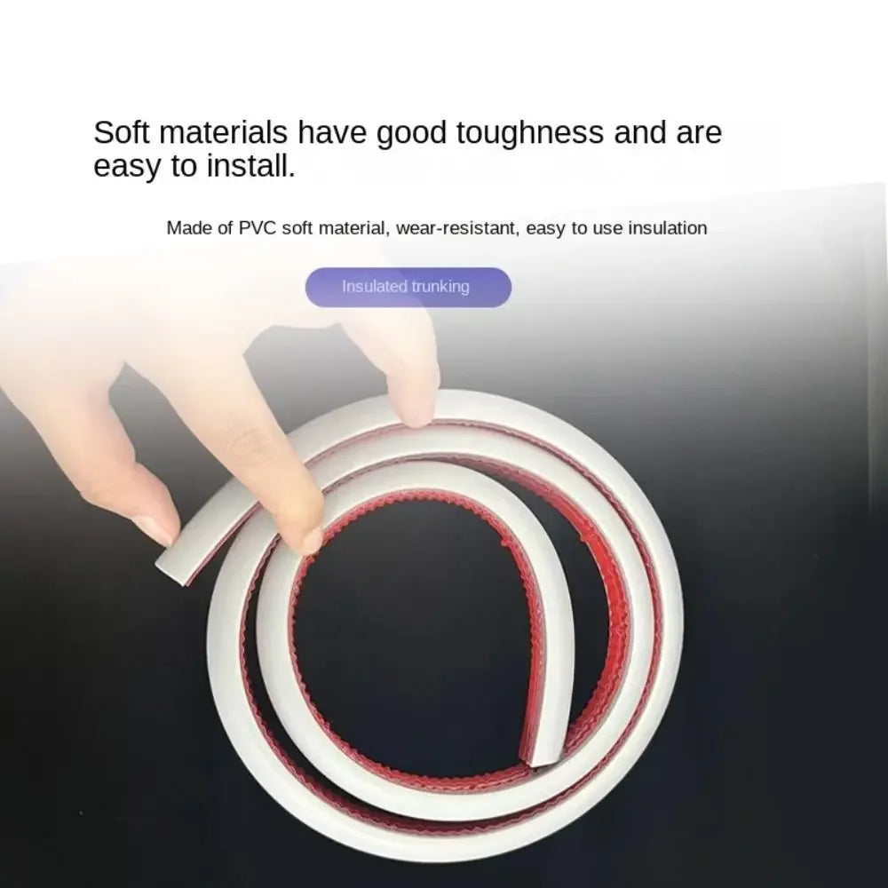 1pc 1m/2m/39.37in/78.74in Self-Adhesive Cable Hider with Protective Sleeve for Wires, Used for Case on Wires, Insulation Protect