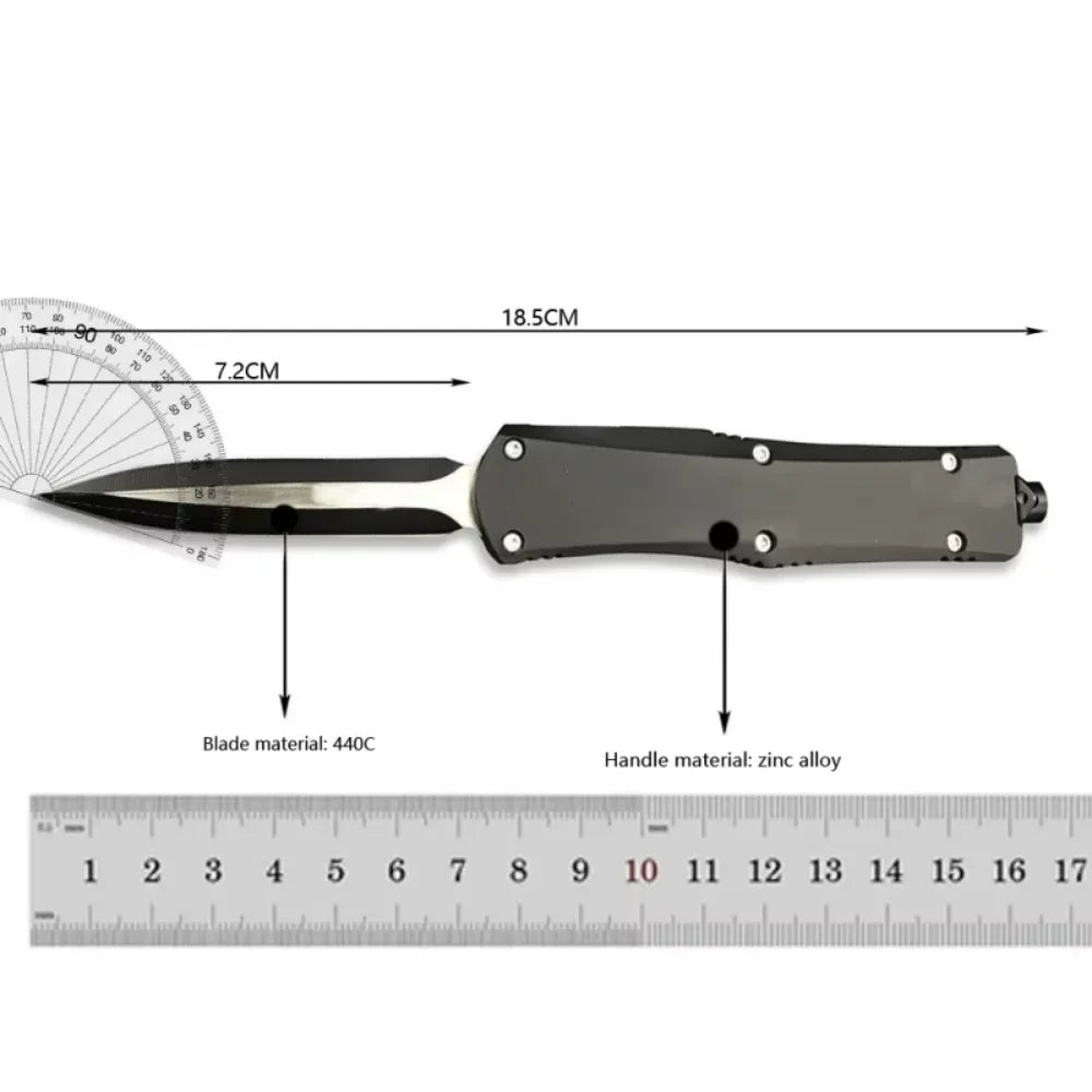 A07 Folding Knife Zinc Alloy Handle 440C Blade Wilderness Adventure Hunting Combat Military Sharp Multi-functional Outdoor Tools