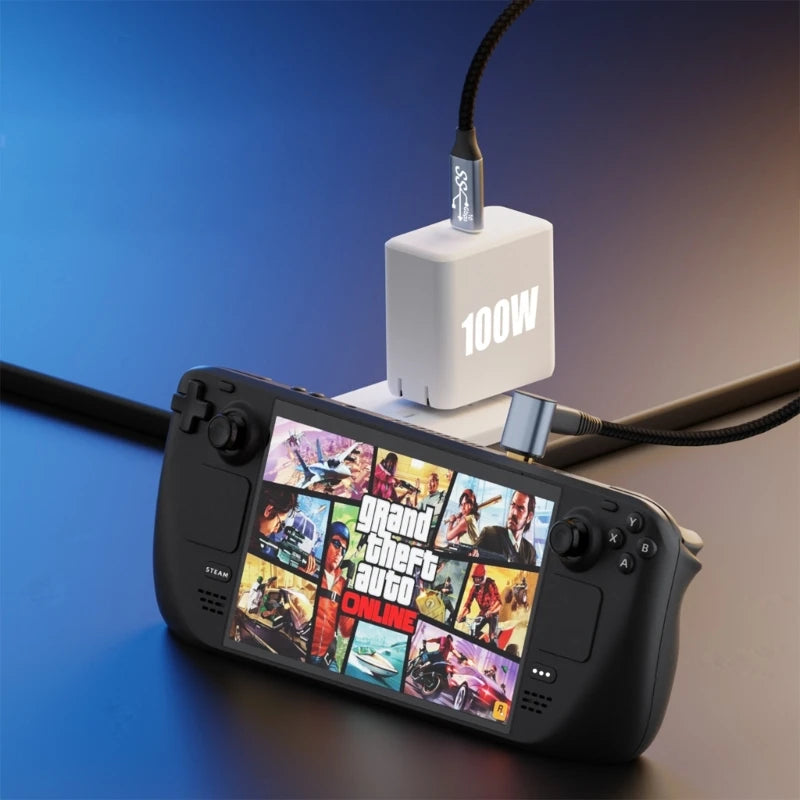 PD 100W Type C Cable 90 Degree USB C Fast Charging Wire Cord Type-C Adapter Cord 0.5M 1M 1.5M 2M