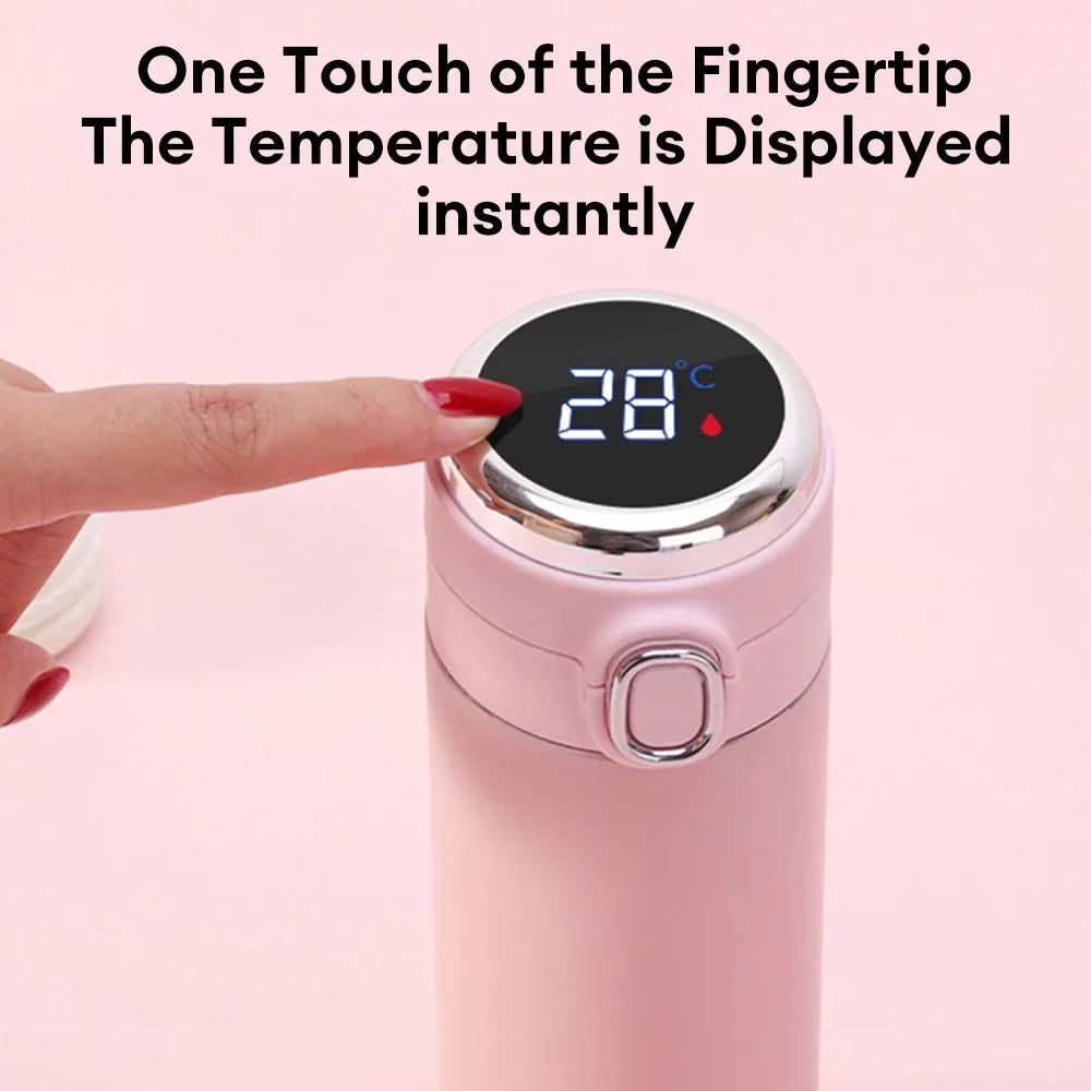 Stainless Steel Smart Thermos with LED Temperature Digital Display Keep Cold Heat Water Bottle Leak-proof Vacuum Flask