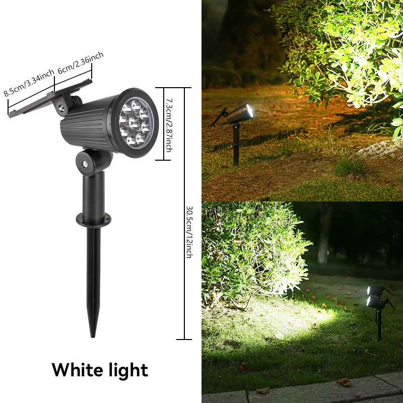Solar Spotlight 9 LEDs Solar Lawn Lights Outdoor Waterproof Landscape Garden Lighting Atmosphere Lamp for Patio Yard Halloween