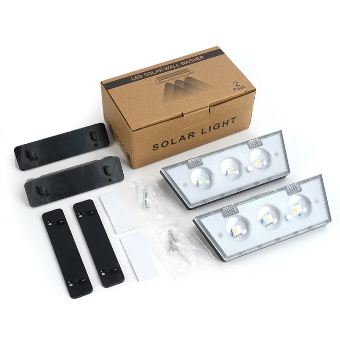 Solar Wall Lamp Outdoor Solar LED Lights RGB color Light source Down Luminous Lighting Yard Garden Decoration Solar Powered Lamp