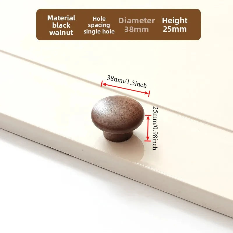 Solid Wooden Kitchen Door Dresser Wardrobe Knobs Cupboard Drawer Pull Cabinet Furniture Handle
