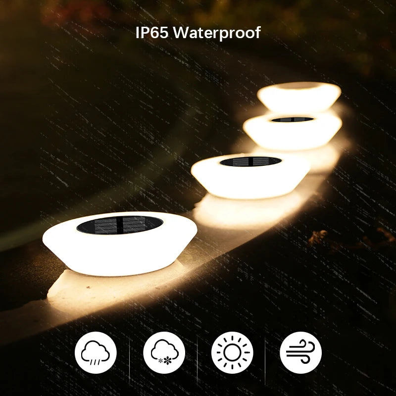 1/4Pack Solar Ground Lights,14LED Waterproof Outdoor Landscape Light, LED Lawn Lamp, for Garden Pathway Yard Deck Camping Decor
