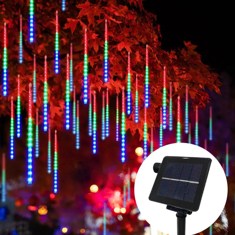 Solar Led Light Outdoor Meteor Shower Rain Lights Waterproof Garden Decor Outdoor Street Garland New Year Christmas Decoration
